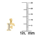 thumbnail image 2 of 14k Two-tone Gold Diamond-cut Initial Letter 'F' Pendant, 2 of 2