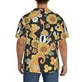 thumbnail image 5 of Sigee Mushrooms Honeycomb Print Men's Shirts Casual Button Down Short Sleeve Summer Beach Shirt Hawaiian Vacation Shirts Tee Shirt-3X-Large, 5 of 7