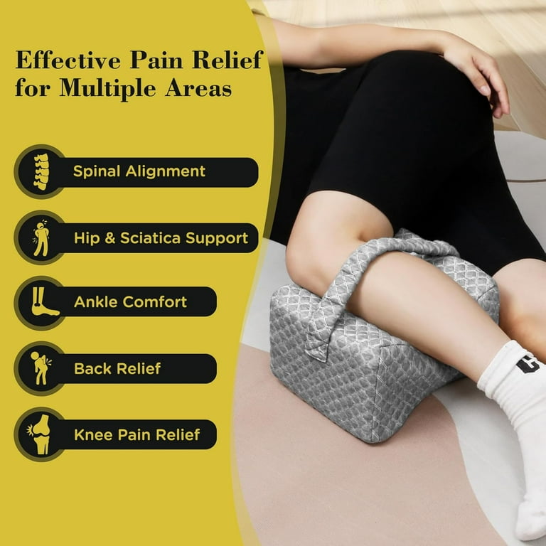 L-SONGBAI Knee Pillow for Side Sleepers, Memory Foam Leg Pillow