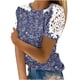 thumbnail image 2 of Fiudx Ofertas Flash Artículos En Oferta Blusa de Manga Corta con Cuello Redondo y Estampado para Mujer, 2 of 5