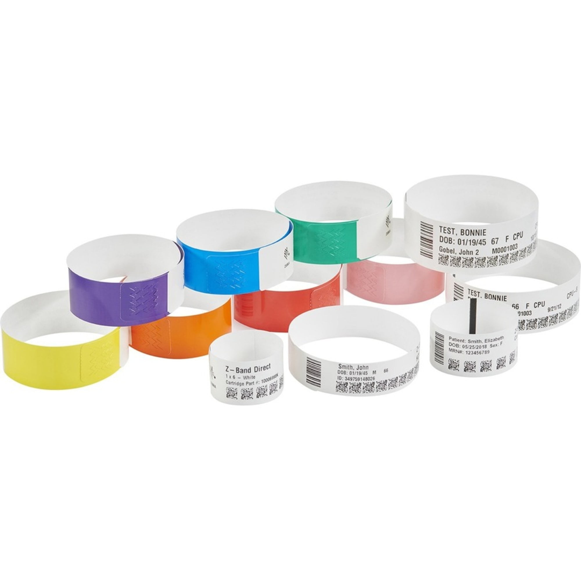 Zebra DT Wristband Cartridge Kit, Polypropylene, Blue (1" x 11")