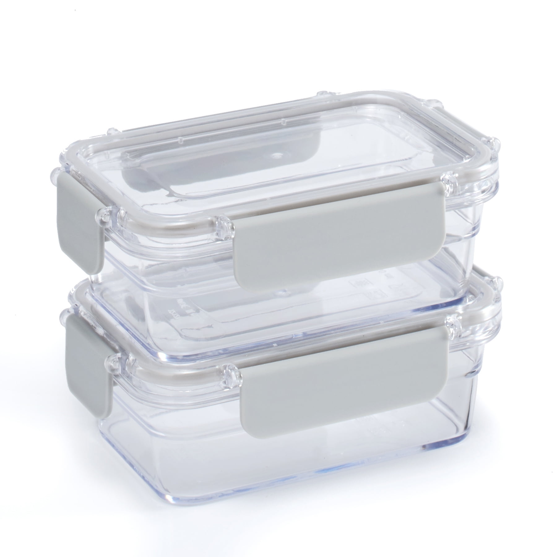 Mainstays 1.9 Cup Rectangular Tritan Stain-Proof Food Storage Container, Set of 2