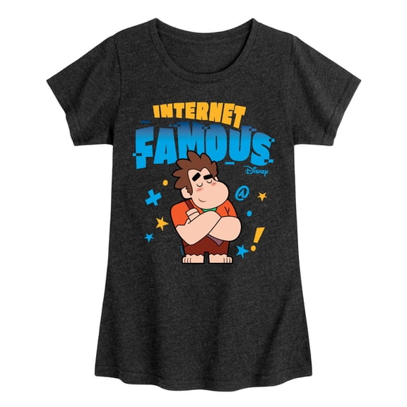 Disney Wreck It Ralph - Internet Famous - Toddler & Youth Girls Short Sleeve Graphic T-Shirt
