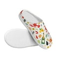 thumbnail image 3 of Fotbe Crabs Shrimps Pattern Women's Fuzzy Curly Fur Memory Foam Loafer Slippers Indoor Outdoor Slippers Winter Home Shoes-35/36, 3 of 7