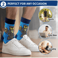 thumbnail image 3 of Novelty Animal Socks Cute Otter Print Crew Socks, 5Pairs - Soft Stretchy Fabric, Breathable Knit, Size 10-13, 3 of 5