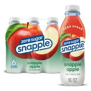 Snapple Zero Sugar Apple Juice Drink Drink, 16 fl oz, 6 Count Bottles