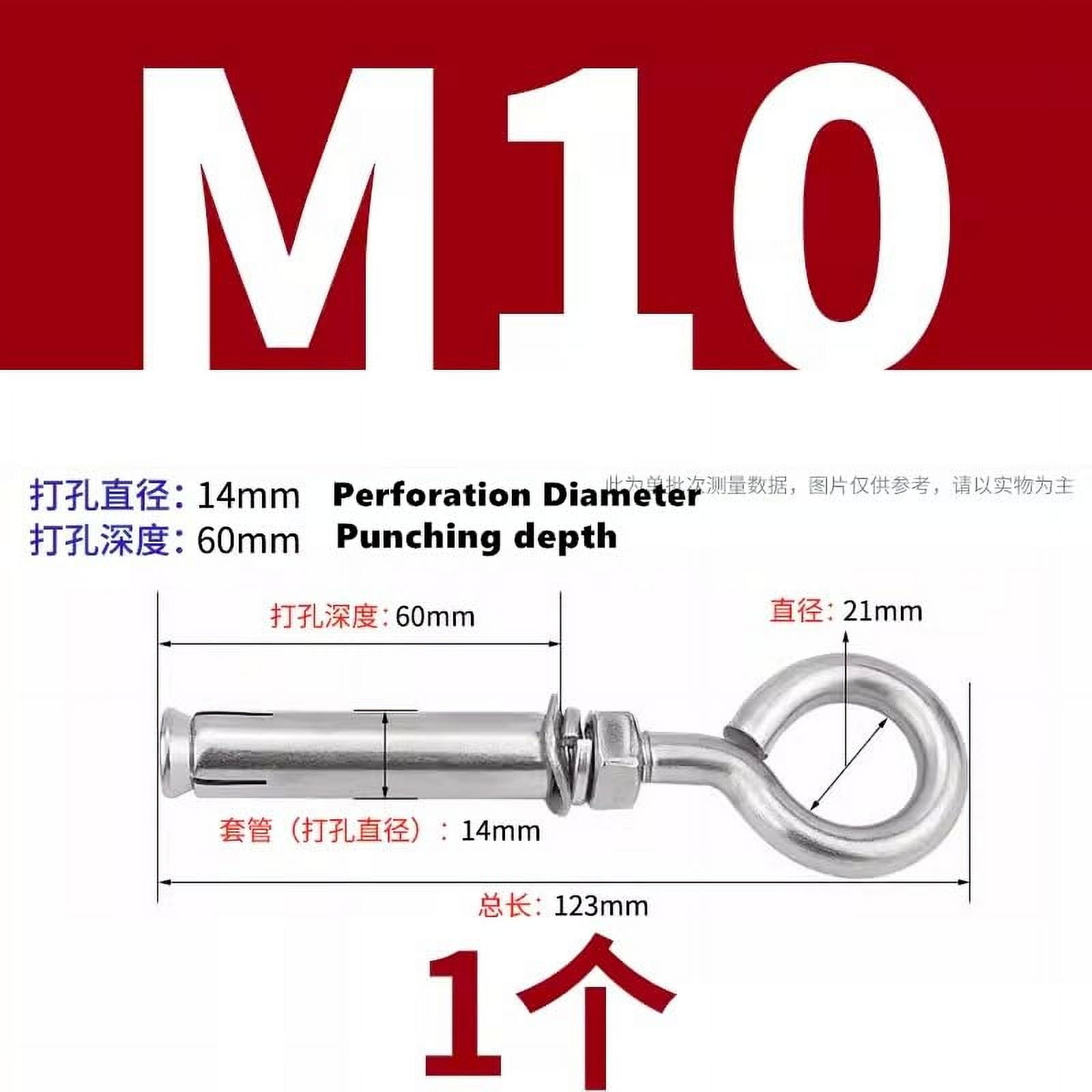 Stainless Steel Concrete Eye Bolt Anchor Eyebolt Wall Concrete Brick Anchor Expansion Bolts Ring Screw Eyes