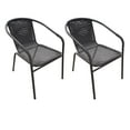 thumbnail image 5 of RTC Group Furniture Stackable Rattan Dining Chair, Set of 2 for Indoor/Outdoor Patio Restaurant, Porch, Backyard Black, 5 of 17