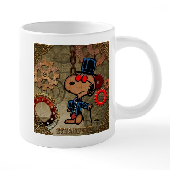 CafePress - Steampunk Snoopy - 20 Oz White Ceramic Mega Mug