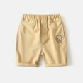 thumbnail image 2 of shoper Baby Boys' Shorts Cartoon Print Cotton Elastic Waist Pull-On Loose Boys Board Shorts Boys Summer Clothes Khaki 100, 2 of 5