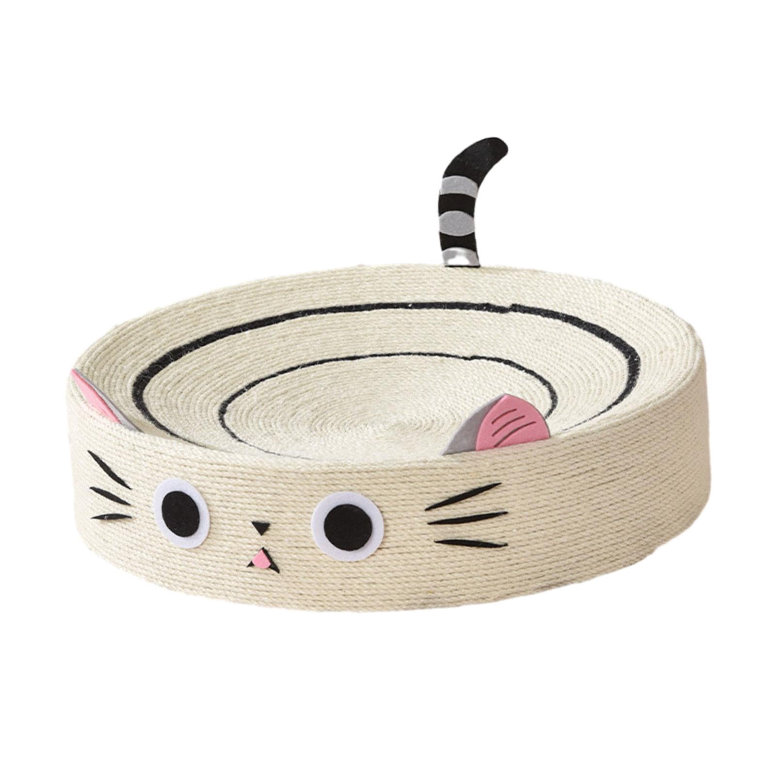 Round Sisal Cat Scratch Pad Cat Scratcher Bed Toys Durable Circular Creative Sturdy Home Decoration Cat Scratching Pad Lounge , Cat