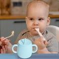 thumbnail image 5 of Taza de entrenamiento de silicona para bebés, tazas para sorber irrompibles para niños pequeños con tazas para niños pequeños con pajita, 5 of 5