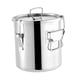 thumbnail image 2 of Cubo de arroz de acero inoxidable para galletas con asas y tapa, contenedor para almacenar granos 10L, 2 of 9