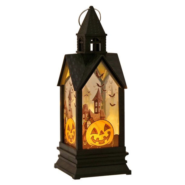 Decoración de linterna de Halloween: calabaza, decoración de velas LED de Halloween, vela parpadeante sin llama de Halloween, pequeñas luces portátiles de Halloween, decoración de jardín de Halloween