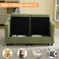 thumbnail image 3 of Modular Sectional Loveseat Sofa, Modern Love Seat 2 Seater Sofa Couch with Storage, Chenille Modular Sectional Couch for Living Room, Bedroom, Office, Small Apartment,Green, 3 of 8