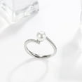 thumbnail image 6 of Herunwer Pearl Promise Ring for Women Cubic Zirconia Statement Expandable Adjustable Rings Pearl Ball Open Band Comfort Fit Valentine's Day Engagement Wedding Jewelry Unique Elegant Gifts for Mom, 6 of 9