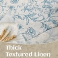 thumbnail image 5 of DWCN Thick Textured Linen Floral Valance for Kitchen Living Room, Rod Pocket Farmhouse Vintage Cottage Valance Curtain, Blue Peony, 52 x 14 Inches, 1 Panel, 5 of 8