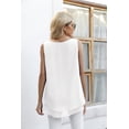 thumbnail image 5 of Blusa de chifón de verano sin mangas Jouica para mujer, talla M, 5 of 5