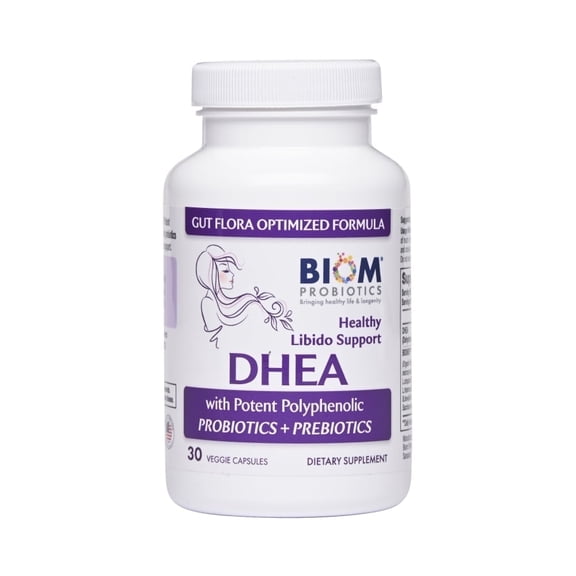 Biom Probiotics High Potency DHEA, Metabolism Booster Dietary Supplements Immune Support 100mg, 30ct