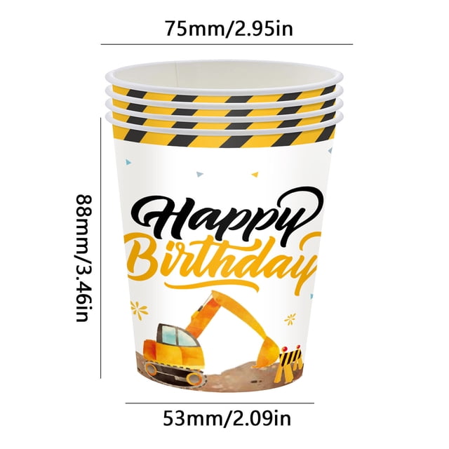 COM1950s Plastic Tablecloth Disposable, Engineering Car Party Tablecloth Childrens Birthday Party Party Tableware Set Disposable Plastic Tablecloth