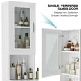 thumbnail image 6 of CHEERFUN Wall Mount Barber Station, Salon Station for Hair Stylists, Hair Styling Equipment with Storage Cabinet, 2 Drawers & 3-Tier Shelf, White, 6 of 6