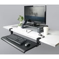 thumbnail image 5 of Extra-Wide Desk Clamp Keyboard Tray / Large keyboard surface 27.5" x 12.2" / Sturdy metal clamp fits desk thickness of 1.5" / Smooth sliding rail design for easy access, 5 of 5
