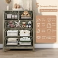 thumbnail image 6 of Accreate Tall 5 Drawer Dresser for Bedroom, Modern Wooden Chest with Deep Drawers & Metal Knobs for Kids, Entryway, Hallway, 6 of 7