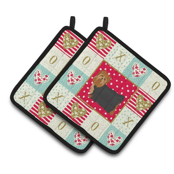 Yorkshire Terrier #2 Love Pair of Pot Holders