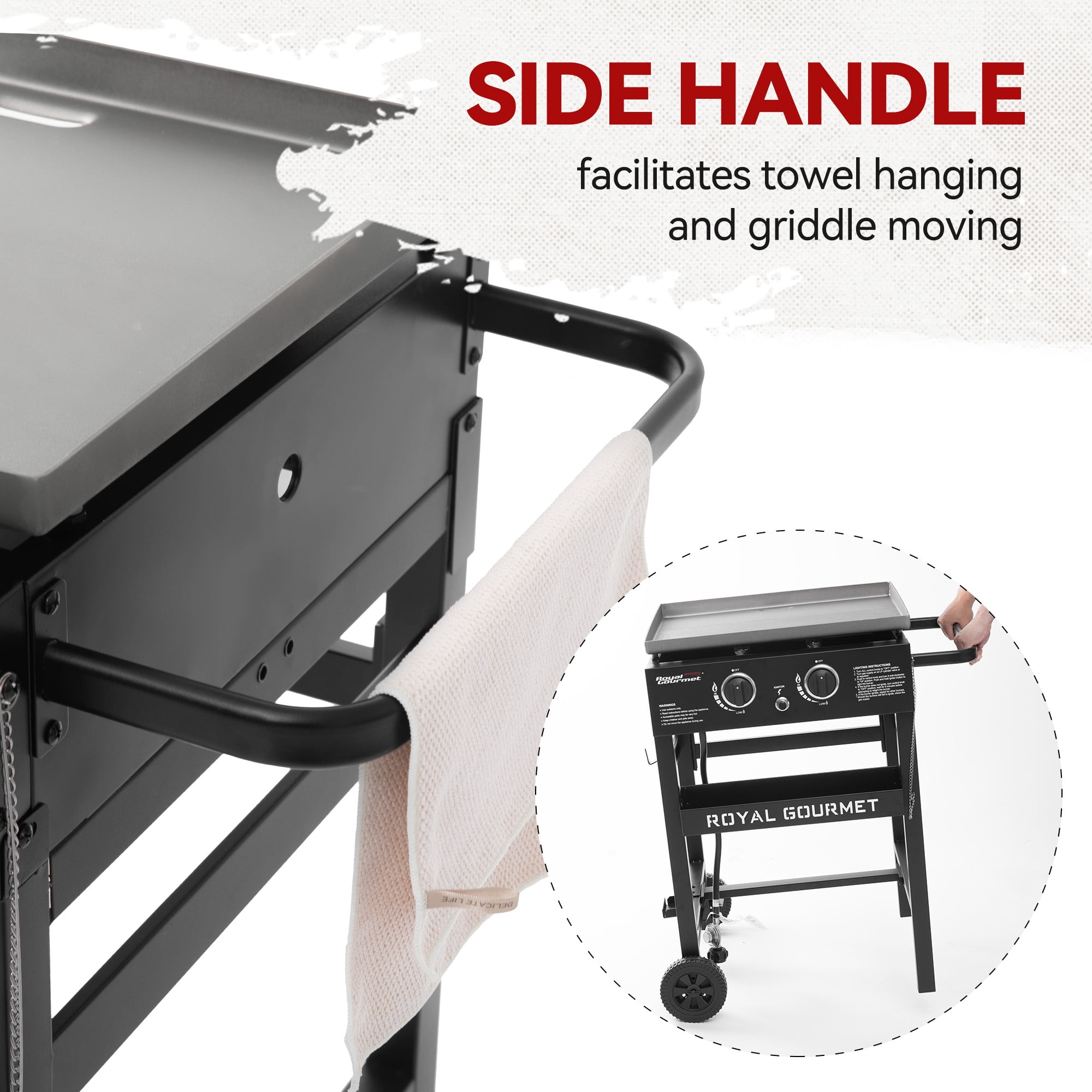 Royal Gourmet GB2000N 23-Inch Flat Top Gas Griddle, 2-Burner Outdoor Griddle