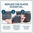 thumbnail image 5 of MyMini 5 Plate Waffle Maker Bundle, 400 Watts, Peach, 5 of 10