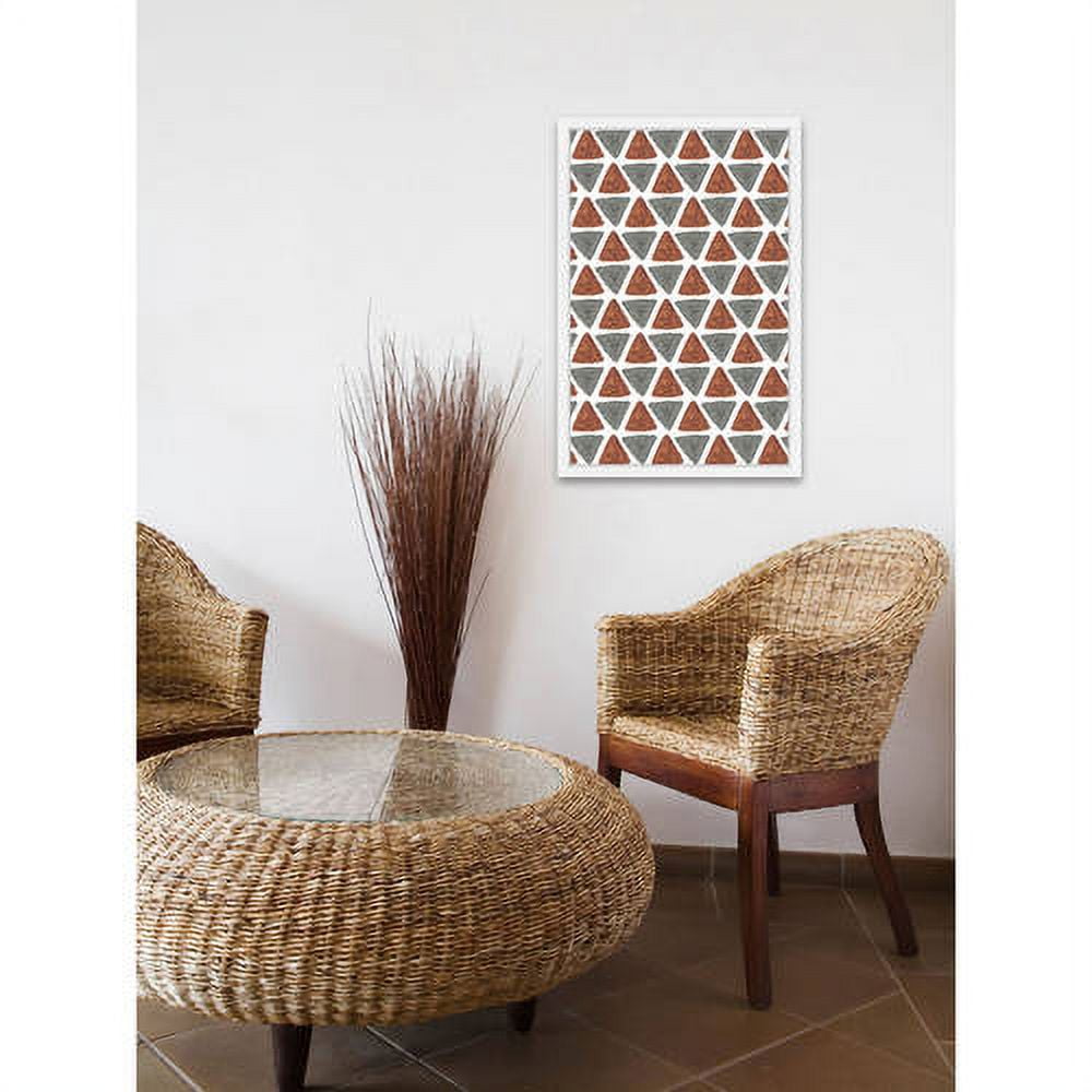 "Layered Triangles" Framed Painting Print