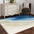 thumbnail image 3 of Area Rugs 2.7'x5', Navy Blue Ombre Ocean Carpet for Living Room Bedroom Dining Room, Watercolor Coastal Beach Waves Throw Kitchen Rugs Non Slip Washable Rectangle Indoor Outdoor Rugs, 3 of 8
