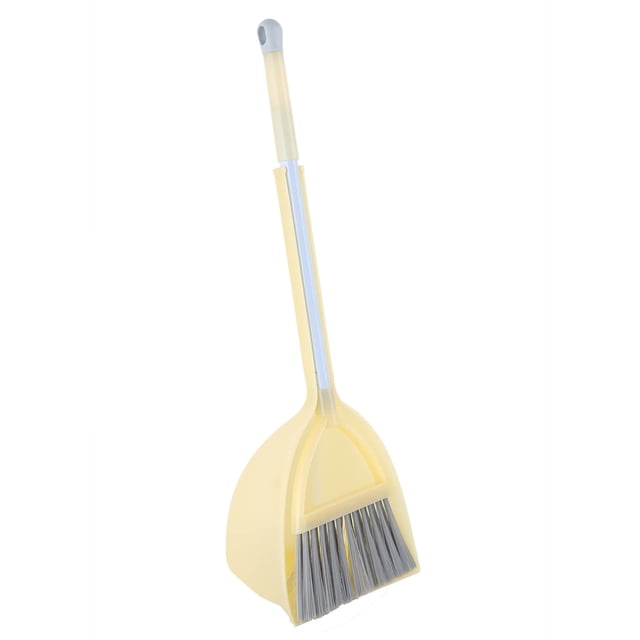 Small Kids Dustpan Set Soft Fur Plastic Small Broom Dustpan for Baby Kids Toys Kindergarten