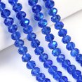 thumbnail image 4 of Electroplate Glass Beads Strands Half Rainbow Plated Faceted Rondelle Medium Blue 4x3mm Hole: 0.4mm about 123~127pcs/strand 16.5~16.9 inch(42~43cm), 4 of 4
