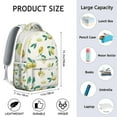 thumbnail image 3 of Fresh Lemon Students Backpack Cute Yellow Fruit School Bag with Floral I Love Lemons Pattern, Lightweight and Adjustable Strap, 3 of 6