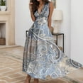 thumbnail image 1 of WILLBEST Vestido Informal De Verano Para Mujer, Moderno Y Belleza, Con Estampado Vintage, Escote En V Y Cintura Sin Mangas, Para Vacaciones En La Playa 369, 1 of 3