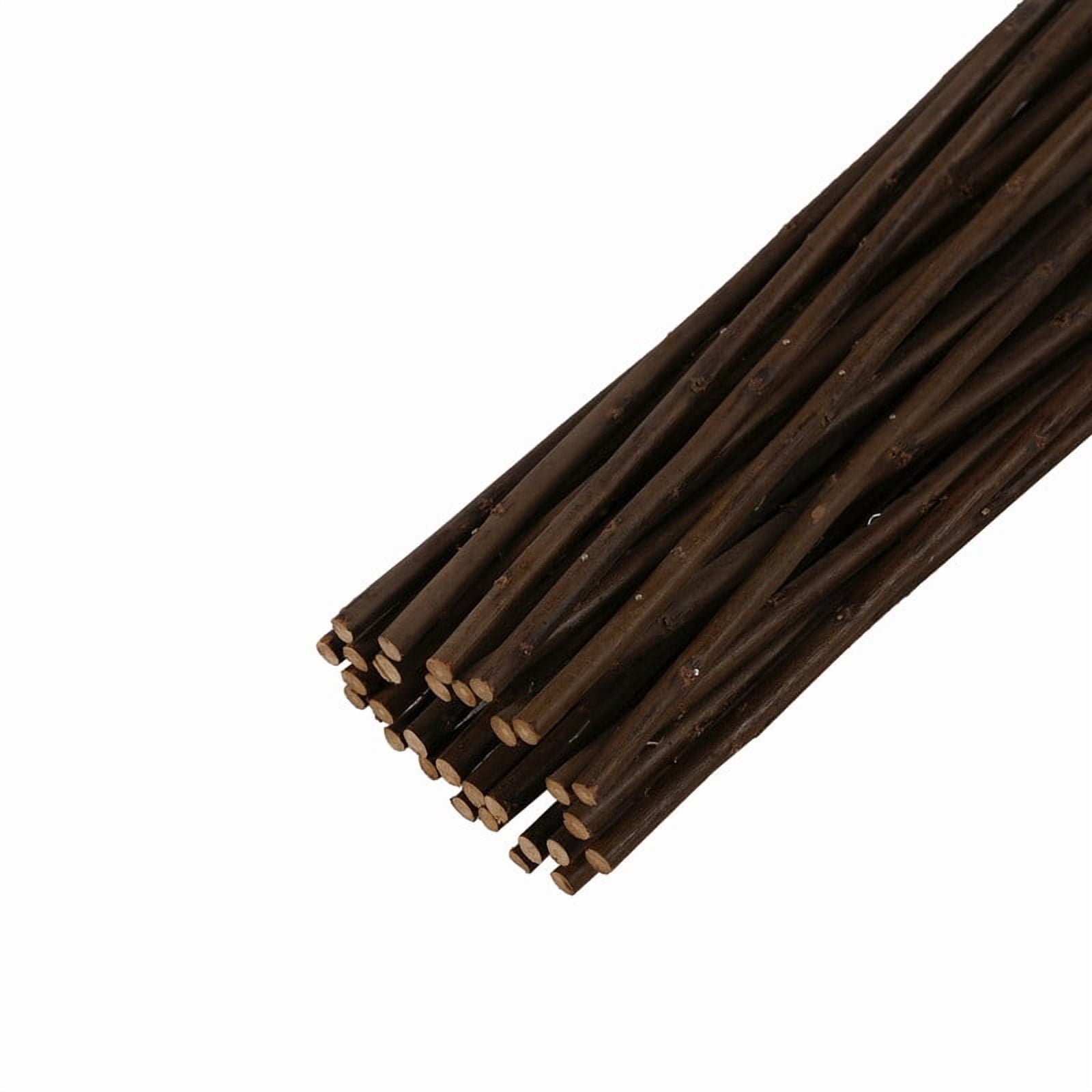 Bamboogro Round Willow Trellis Garden Plant Support - Expandable, 60"H x 15"W, Brown