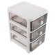 thumbnail image 2 of Caja de almacenamiento de maquillaje transparente con cajones para encimera para organizar cosméticos, joyas, suministros de oficina, organizador de plástico de tres capas., 2 of 6
