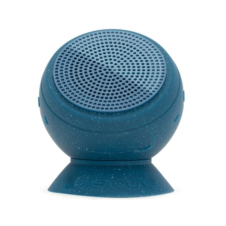 Speaqua Barnacle Pro 2.0 Waterproof Bluetooth Portable Speaker IP68 Floating, Built-In 2000 Song Storage, 4-in-1 Suction Cup Mount, Paddle Board Kayak Pool Bike Shower Speaker, Pelagic Blue