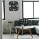 thumbnail image 1 of Reloj de pared de clásico de , con pilas, decoración de lámpara de , sin tictac, cuadrado para sala de Número BlackFounder BLESIY reloj de pared silencioso, 1 of 8