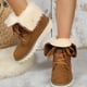 thumbnail image 4 of Zapatos para mujer, de tacón bajo, de piel nobuk, gruesos, hasta media pantorrilla, botas de nieve/algodón, zapatillas para correr, botas vaqueras., 4 of 8