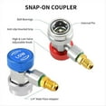 thumbnail image 4 of R134A H / L Conector de Acoplamiento Rápido para Automóvil Adaptador de Latón Refrigerante de Aire Acondicionado Medidor de Colector de CA Ajustable, 4 of 6