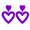 Purple, variant on 2026 New Earrings for Women,Valentine’S Day Design Dangle Earrings for Women,Romantic Heart-Shaped Womens Earrings,For Party,Date,Daily,Pink