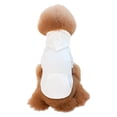 thumbnail image 3 of Winter Dog Hooded Sweatshirt Cotton Fleece Pet Blouse for 2-30 Lbs Small Medium Dog Windproof Cold Weather Mountaineer Coat Outdoor Outfit,White Size L, 3 of 3