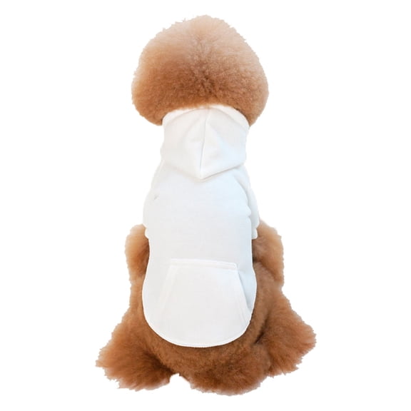 NovaStitch Basic Dog Hoodie Soft and Warm Dog Hoodie Sweater Dog Winter Coat Cold Weather Clothes for Small Medium Dogs White S