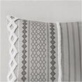 thumbnail image 4 of JERFIT Geometric Chenille Tufted Comforter Set, 100% Cotton Gray Printed Queen Full Bedding, 3-Piece with Shams, Hypoallergenic & OEKO-TEX Certified, 4 of 10