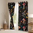 thumbnail image 3 of Manfei Colorful Mushroom Black Out Curtains for Teens Adults,Exotic Style Curtains Pack of 2 (42x63 Each),Chic Floral Flowers Bedroom Curtains,Luxury Bedroom Decor, 3 of 6