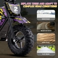 thumbnail image 6 of MotoTec 24v 250w (HP120E) Electric Powered Mini Bike Purple, 6 of 6