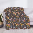 thumbnail image 3 of Rateoe Colorful Flowers with Butterfly Pattern Flannel Throw Blanket, Ultra-soft Blanket for Bed, Couch, Car, Hypoallergenic Anti-pilling blanket-40"x30"(Horizontal), 3 of 6