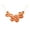 Orange, variant on Black Crystal Teardrop Cluster Chunky Statement Bib Pendant Necklace
